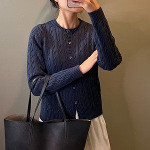 NWOT Eddie Bauer Navy Blue Cardigan Sweater sz S Women Eddie Bauer Cardigan